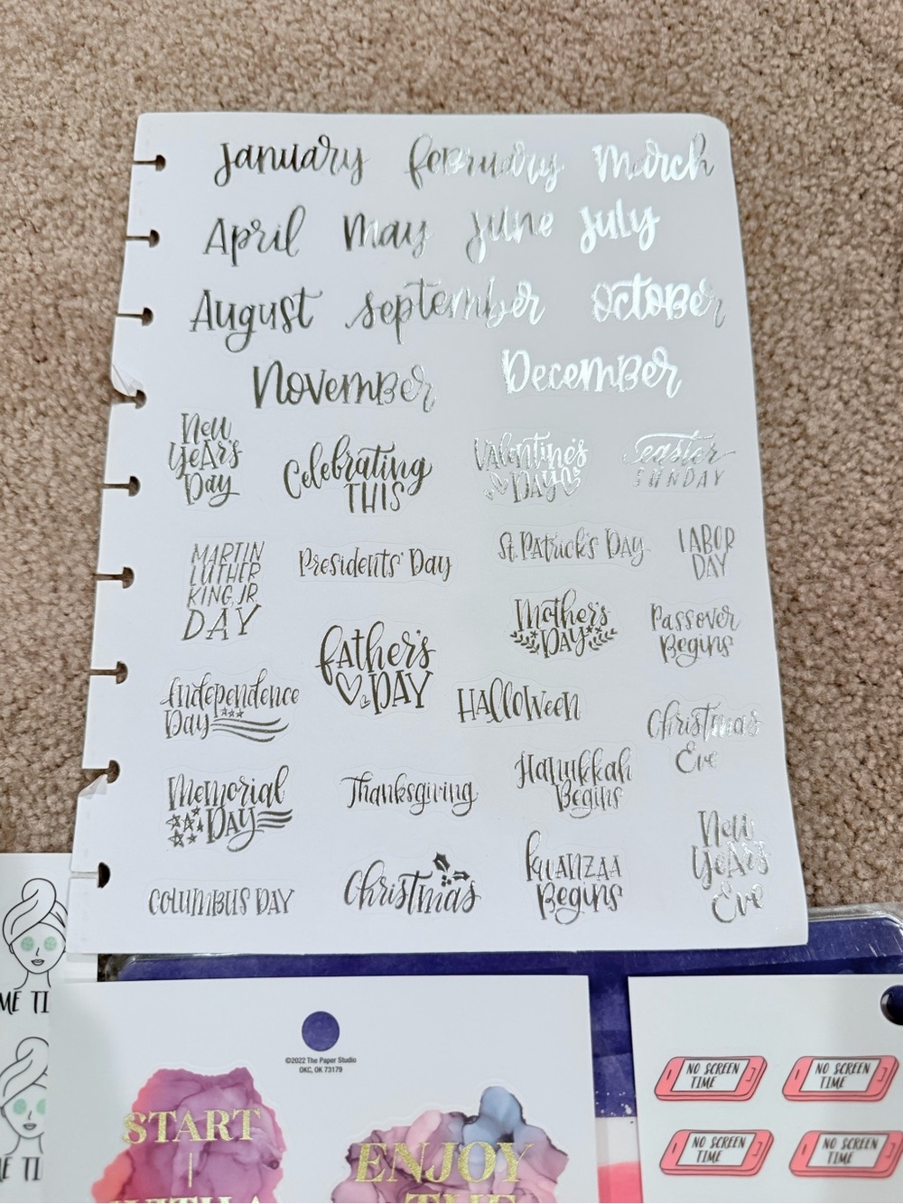 Happy Planner BIG Wellness Health Planner Bundle Stickers Purple Discs - Picture 12 of 13